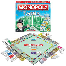 Monopoly The Mega Edition by Winning Moves Games USA a Bigger and Faster Version of Monopoly with The Speed Die for 2 to 8 Players Ages 8 and up (1