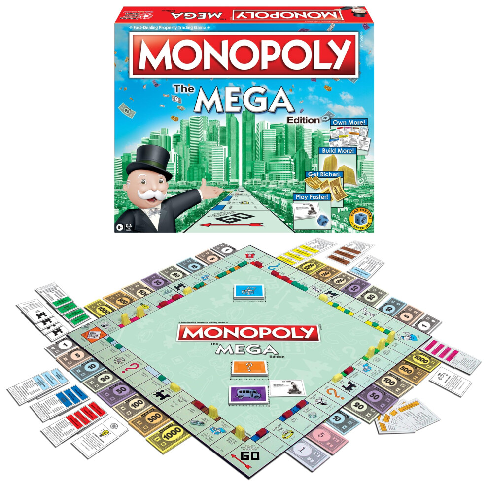 Hasbro Winning Moves Games Monopoly The Mega Edition For 2 To 8 Players