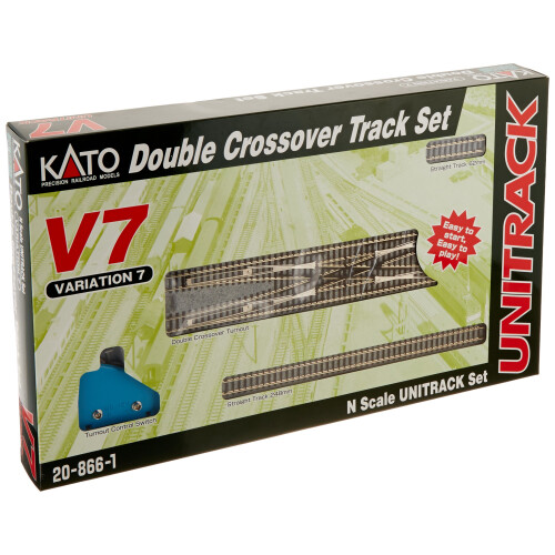 Kato EUA Model Train Products V7 Unitrack Double Crossover Track Conjunto