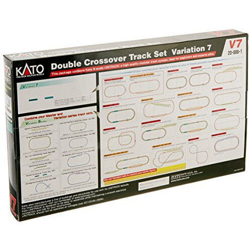 Kato EUA Model Train Products V7 Unitrack Double Crossover Track Conjunto 1