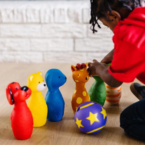 Melissa & Doug Melissa & Doug K's Kids Set Gioco Bowling con 6 Birilli e Pratica Valigetta 1