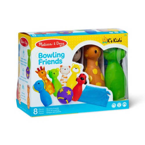 Melissa & Doug Melissa & Doug K's Kids Set Gioco Bowling con 6 Birilli e Pratica Valigetta 2