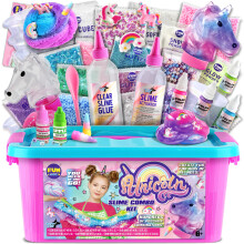 Flauschiges Einhorn-Schleim-Set fr Mdchen, FunKidz Wolkenschleim-Geschenk fr Kinder ab 6 Jahren, lustiges Schleim-Herstellungsset, tolle Bastelspi