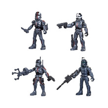 STAR WARS Mission Fleet Clone Commando Clash 2,5-inch actiefiguur, 4-pack met meerdere accessoires, speelgoed voor kinderen vanaf 4 jaar
