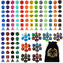 Coyeekn Ensemble de Dés DND, 25 x 7 (175 pièces) Dés Polyédriques pour Jeux de Rôle
