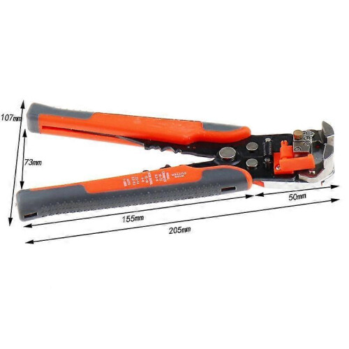 (Blue) TK0742 0.5-6.0mm Multi-function Automatic Wire Stripper Line Clamp Press Dismantling Tool 2