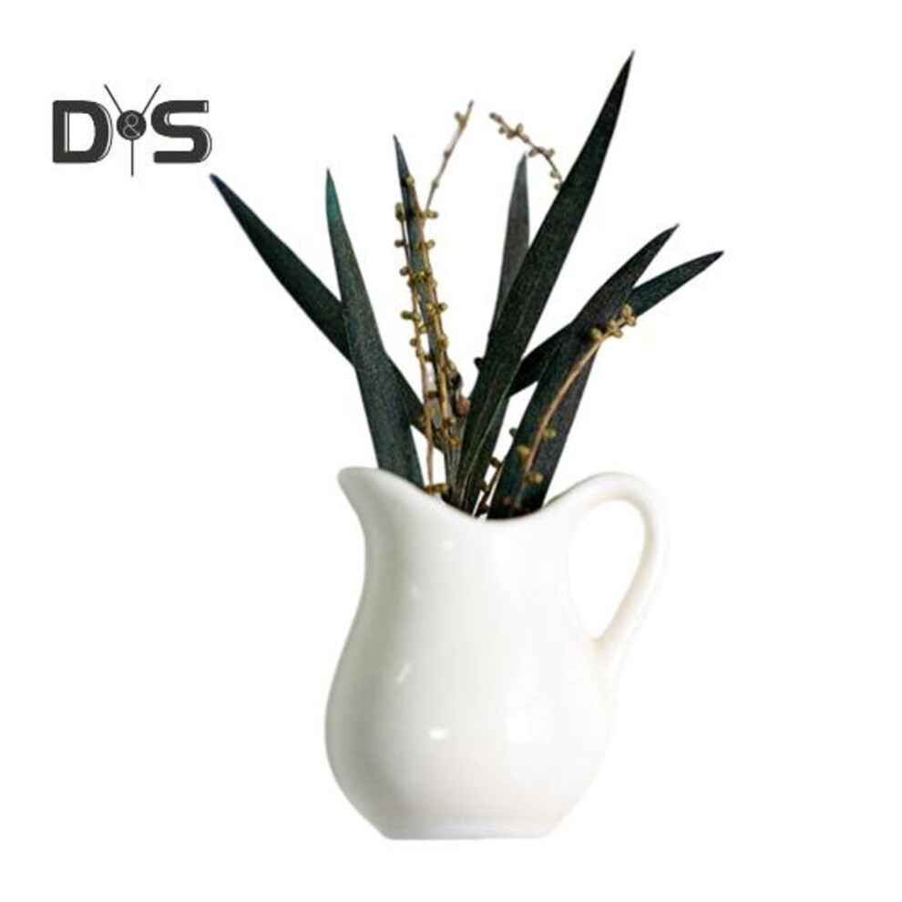 (as the picture, F) 3D Flower Vase Fridge Magnet Home Office Kitchen Locker Refrigerator Mini Ceramic Vase Magnetic Decoration Ornament