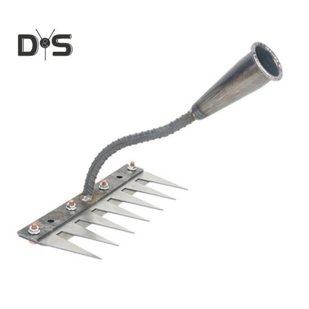 (as the picture, C) Detachable Garden Rake Manganese Steel Weed Puller Manual Weeder Claw Remover For Yard Garden Uprooting Soil Loosening And Grass Raking