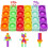 Pop Blocks Fidget Toys, Ροζ Σιλικόνη Popper Infinity DIY Κτίρια CVC Λέξεις Μάθησης 1