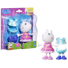 Peppa Pig Suzy Sheep-Up Figure with 6 Easy-On Fashion Accessories 6-Inch Doll Preschool Toys for Girls and Boys 3 and Up