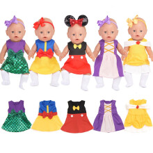 Sød dolly baby dukke tilbehør 5 dukke tøj havfrue prinsesse kjoler tøj til 15 tommer til 18 tommer dukker 15 tommer baby dukker 10 stk i total du