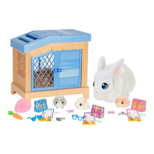 Little Live Pets Mama Surprise - Bunny Amazon Exclusive | Feed & Nurture Mama. Magically Has 3 Babies! Interactive Mama Bunny & Hutch Playset. 20+ Sou
