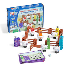 hand2mind Numberblocks Sheep Farm MathLink Cubes Activity Set Preschool Learning Activities Farm Playset Counting Blocks Number Toys Kids Educati