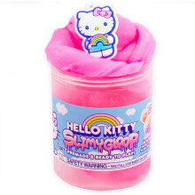 Hello Kitty SLIMYGLOOP 8 oz. Rzsaszn kristlyos lime vanlia illat szrssal gyngykkel s Hello Kitty varzslattal Nagyszeru Hello Kitty partike