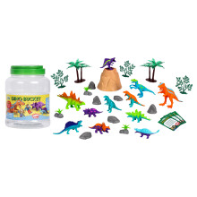 Wow in The World Bucket of Dinosaurs | Deti hraj dinosaury | Ucen hrou | Obsahuje 25+ dlu: 11 dinosauru, stromy, kameny, rostliny, sopka a 3 zbav