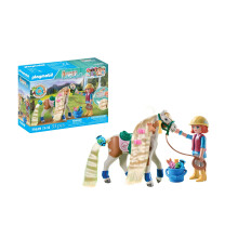 PLAYMOBIL Horses of Waterfall 71639 Ellie & Pferd mit Kreppeisen, inklusive Haarschmuck fr kreative Pferdefrisuren und zwei echten Silikonarmbndern