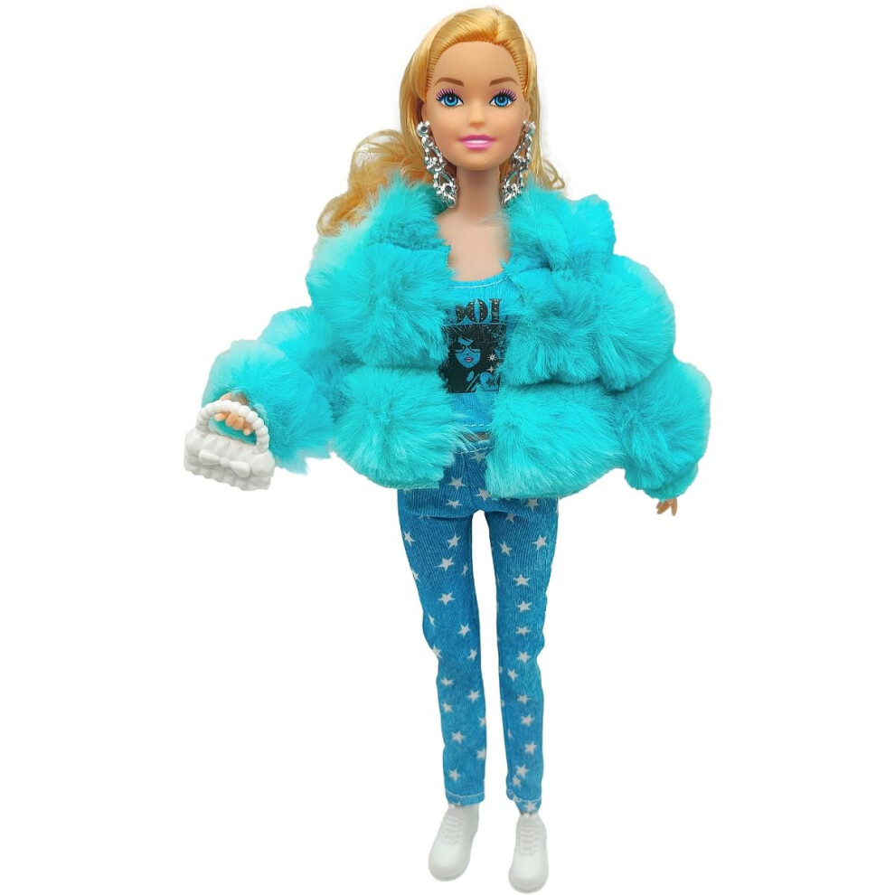 Poup E Tendance Flfuatt Pour Filles, Id Ale Pour Les Enfants Branch S, 11,5 Pouces (Bleue)-image