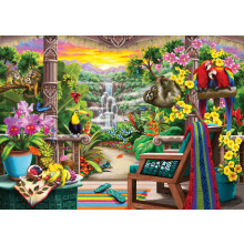 Wonder Forge Tropical Retreat 1000 Piece Puzzle pentru adul?i | Piese unice perfect potrivite | Imagini vibrante distractive | Amazon exclusiv