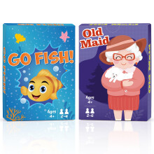 Kaartspellen Go Fish and Old Maid Kaartspel voor kinderen van 4-8 jaar Leuke klassieke interactieve spellen voor kinderen Peuters Volwassenen Perfect