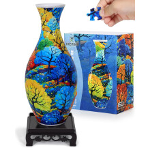 3D-puzzels voor volwassenen 160 stukjes 3D-puzzelvaas voor bloemen Unieke kunst en handwerk voor volwassenen Unieke huiswaarschuwingscadeaus voor vro