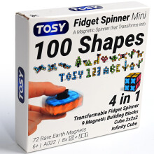 TOSY Magnet Fidget Spinner Mini - Easter Basket Stuffers Essentials for Kids/Teens/Adults 3in1 Toy: Transformable Fidget Spinner with 72 Magnets Inf