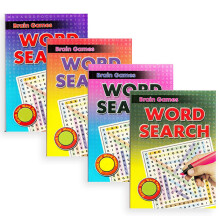 Set of 4 A5 Brain games Large Print Word Search Books by WF graham