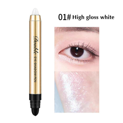 (A) Double Head Eye Shadow Stick, Pearl Light, Fine , Three-dimensional Sleeping Silkworm, Decorate And Form High Gloss Eye Shadow