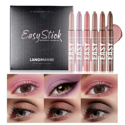 (A) 6-Piece Eyeshadow Pen Set: Multi-color eyeshadow that's natural and long-lasting. 1