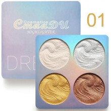 (A) New Makeup Face Powder 4 Colors Bronzer Highlighter Powder