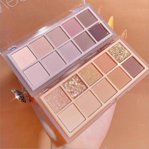 (R) 10 Color Eyeshadows Pearlescent Matte Shimmering Student Makeup 2