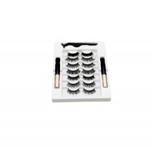 (S) Magnetic Magnet Eyelashes7Pairs Of Eyelashes 2 Eyeliner Set For Thick Curling1ml