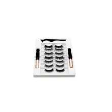 (Q) Magnetic Magnet Eyelashes7Pairs Of Eyelashes 2 Eyeliner Set For Thick Curling1ml