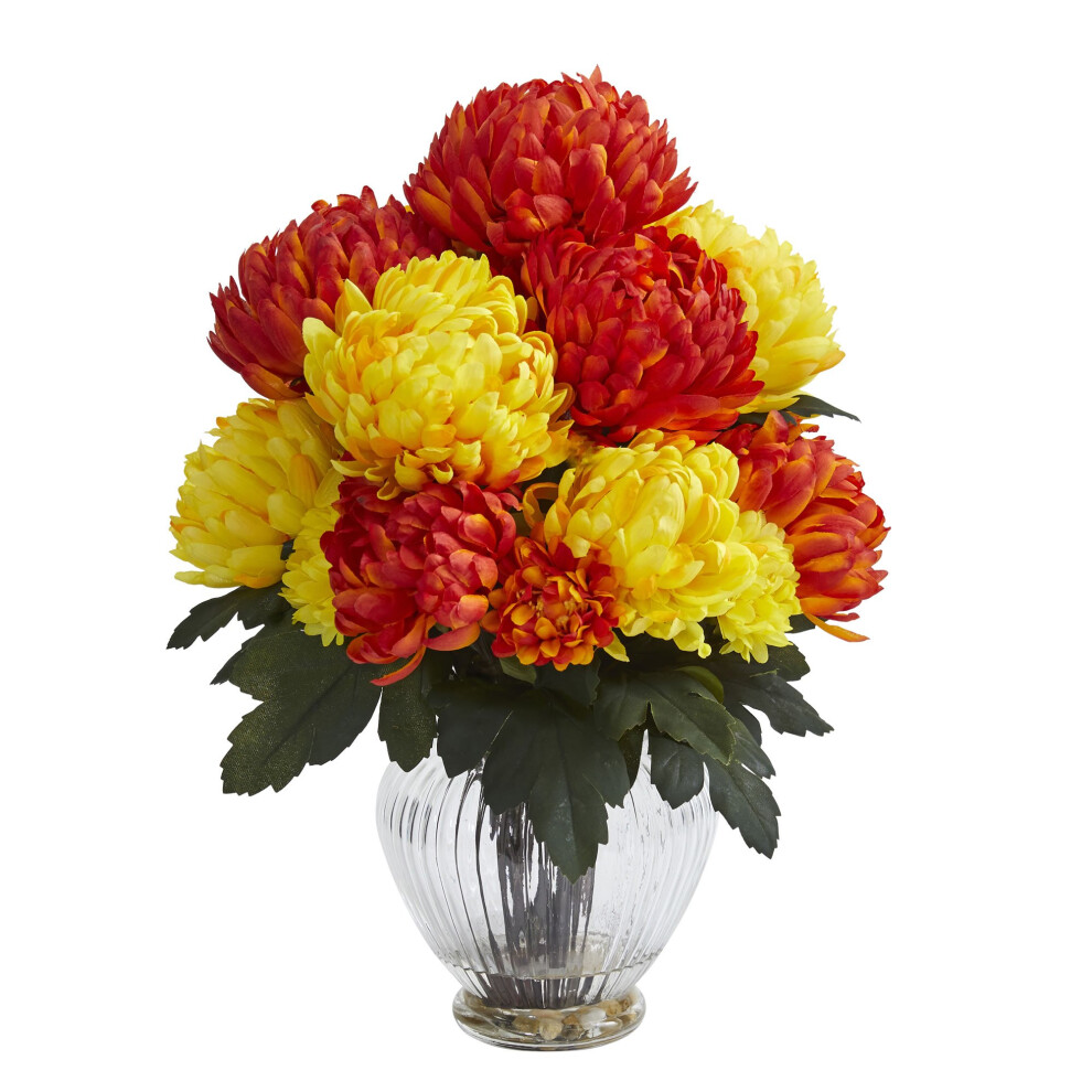 Arrangement Artificiel De Chrysanth Mes Dans Un Vase-image
