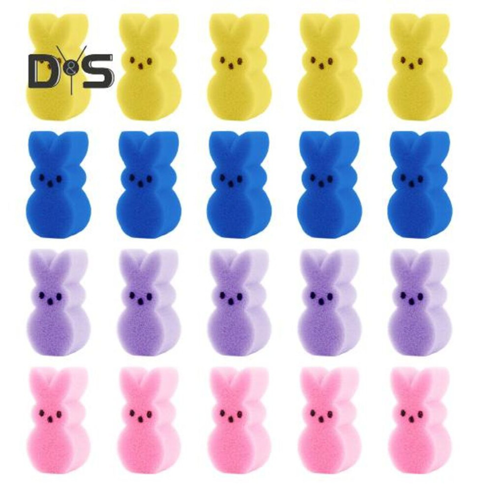 20Pcs Easter Sponge Bunnies Vase Filler Multicolor Sponge Rabbits Vase Stuffer Easter Spring Home Holiday Table Centerpiece Decoration
