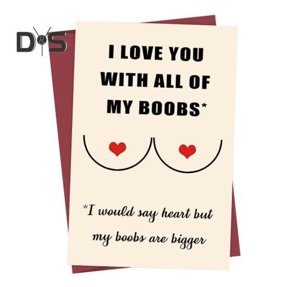 (as the picture, C) Happy Birthday Card Greeting Card with Printed Spoof Words Patterns Anniversary Card with Envelope Gag Gift for Husband Boyfriend Girlfriend Wife