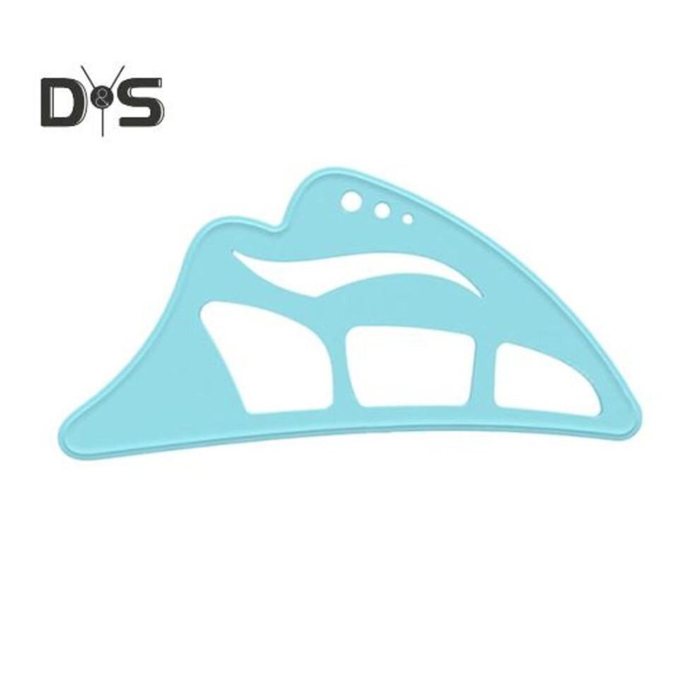 (blue) 5-In-1 Silicone Eyeshadow Stencil Tool Reusable Beginner Eyeshadow Assistant Eyeshadow Drawing Guide Helper Shaper Eyeshadow Mapping Template