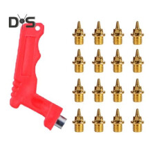 (as the picture, I) 100 Pcs Track Spikes Carbon Steel Track And Cross Country Shoe Spikes with Spike Wrench for Sprinting Sports Running Shoes