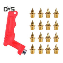 (as the picture, G) 100 Pcs Track Spikes Carbon Steel Track And Cross Country Shoe Spikes with Spike Wrench for Sprinting Sports Running Shoes