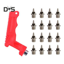 (as the picture, B) 100 Pcs Track Spikes Carbon Steel Track And Cross Country Shoe Spikes with Spike Wrench for Sprinting Sports Running Shoes