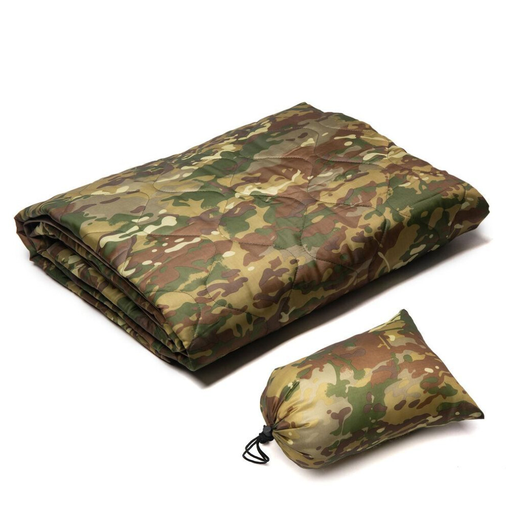 (as the picture, Cp) MENFLY Camouflage Camping Quilt Portable Camp Accessories Picnic Thermal Blanket Ultralight Travel Sleeping Mattress Tourist Mat