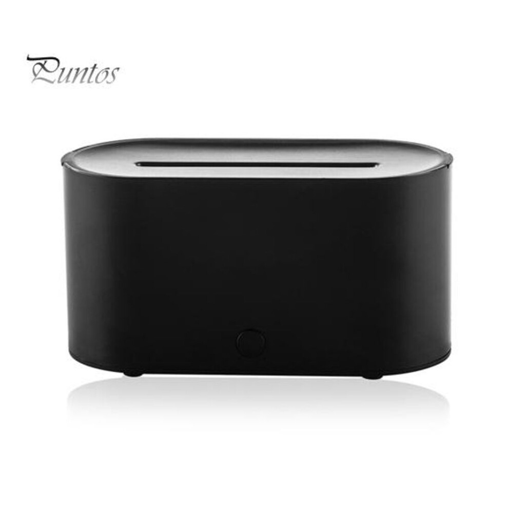 (black) 7 Color Bonfire Diffuser Mini Flame Diffuser Humidifier Air Aromatherapy Essential Oils Diffuser for Home Office Yoga Spa