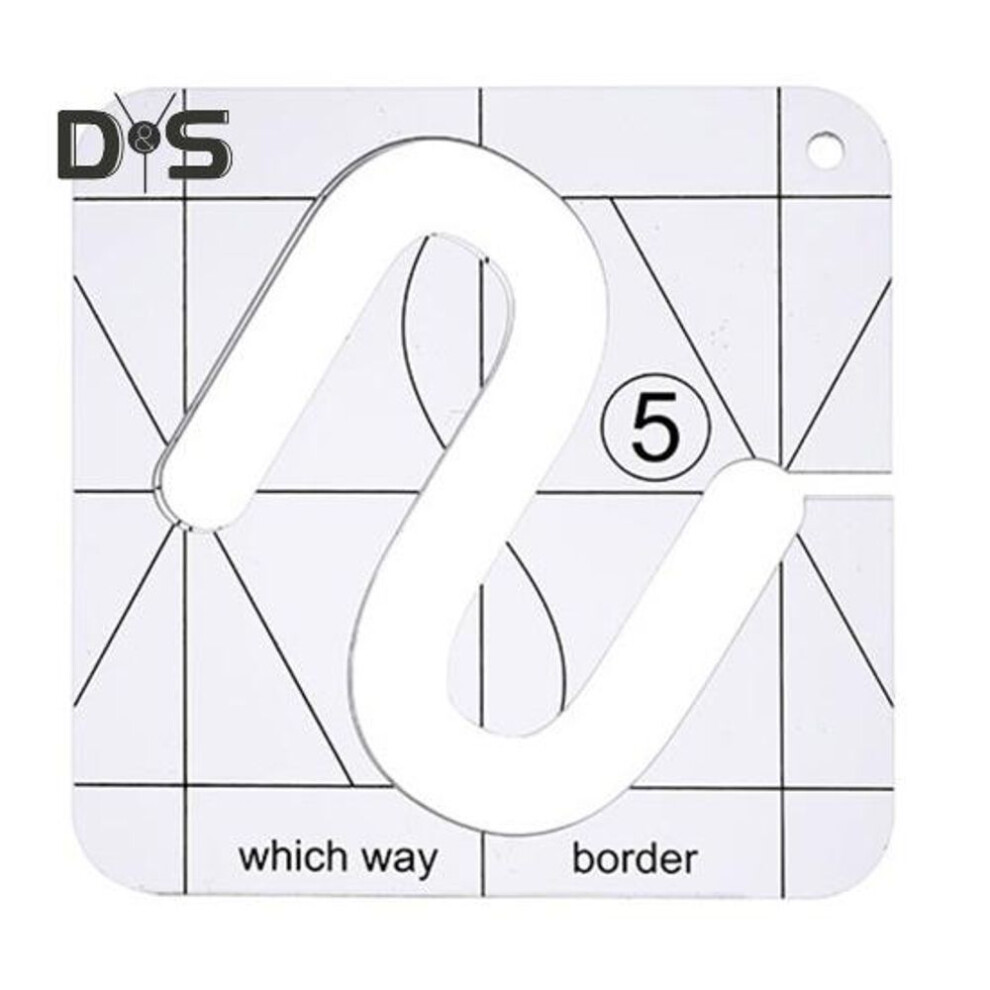 (as the picture, E) 1 Set Acrylic Quilting Template Free Motion Quilting Ruler Diy Hollow Quilting Frame Stencil Guide Industrial Domestic Sewing Machine Sewing Supplies