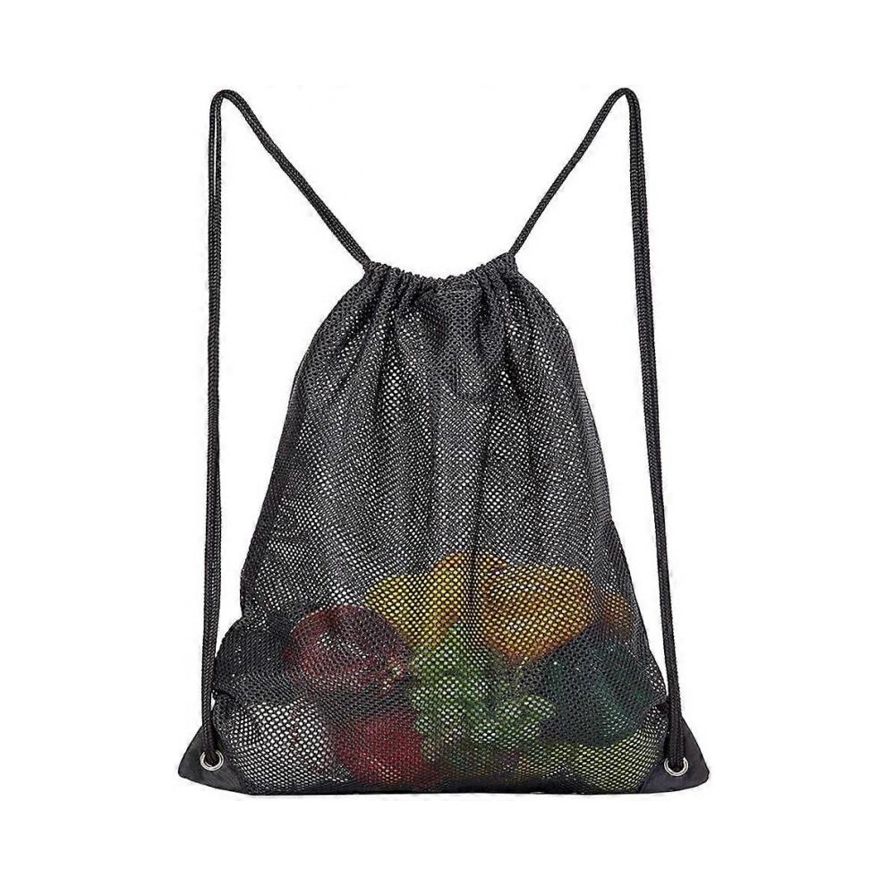 Sac à cordon en maille très résistant, sac de rangement pour équipement de sport pour la plage, la natation