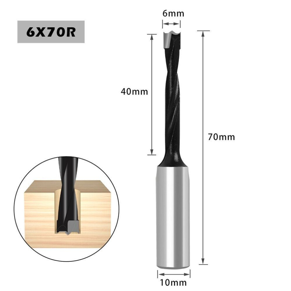 (6mm) Carbide Gang Drill Row Drill Head Row Drilling Woodworking Forstner Drill Bits Wood Router Bit