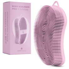 MainBasics Esfoliante Scrubber in Silicone 2-in-1 per Corpo, Loofah in Silicone e Esfoliante (Rosa Chiaro)