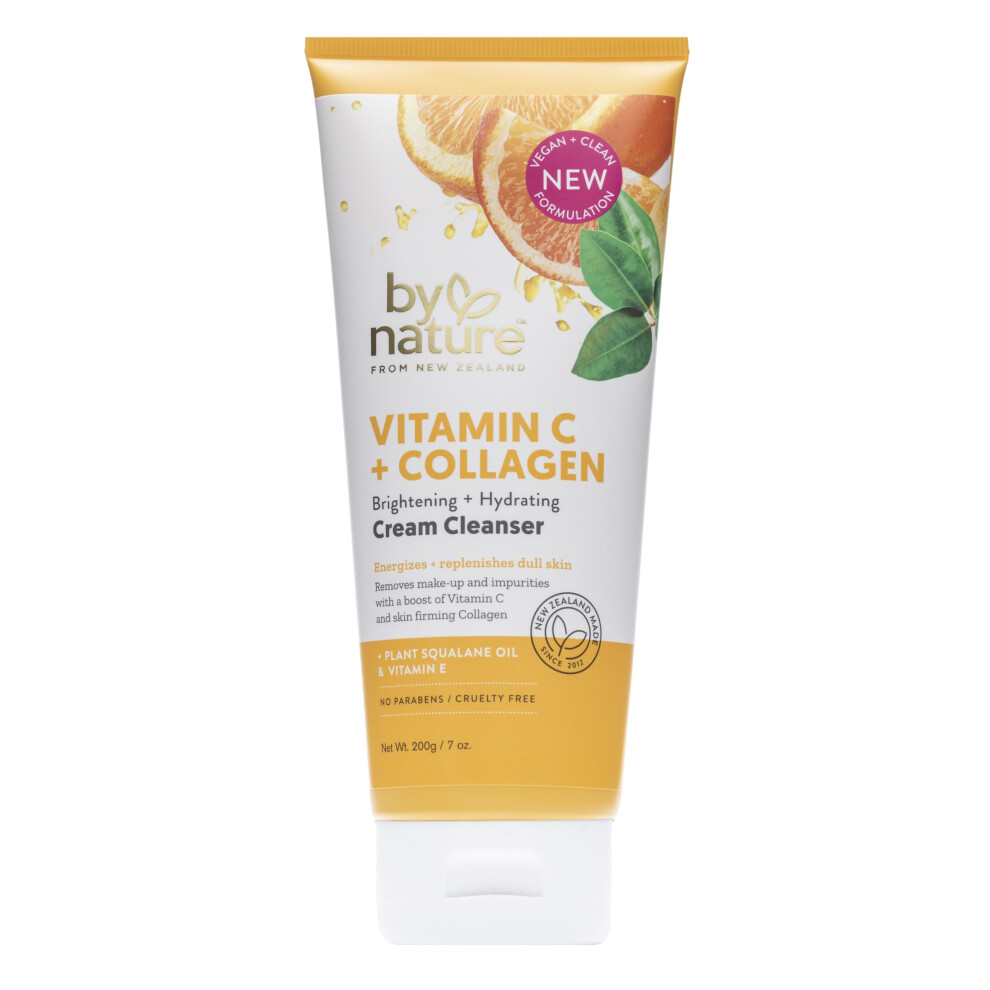 By Nature Vitamine C + Collag   ne Cr   me Nettoyante 7oz - Nettoyant Visage pour Femmes Nettoyant Visage Nettoyant Visage Nettoyant Visage Hydratant