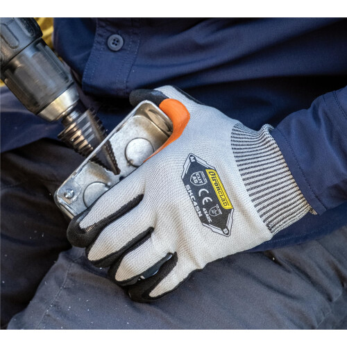 Ironclad SKC4SN-04-L Knit A5 Sandy Nitrile Touchscreen Handske (Vend Pack) Large 1
