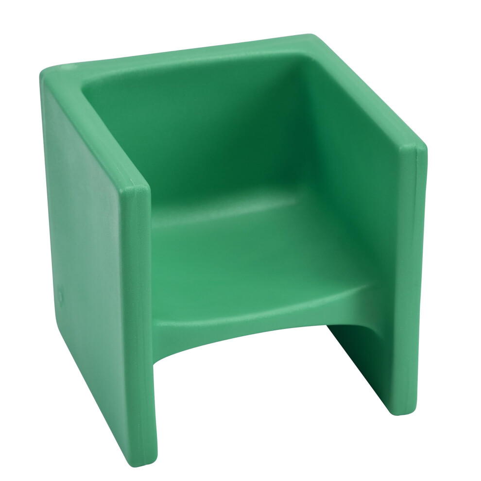 Children's Factory 3-in-1 Cube Chair for Kids Flexible Seating Classroom Furniture 1-Pack Green
