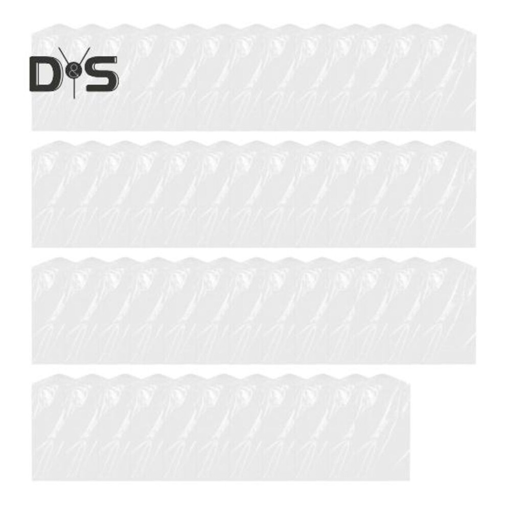 (as the picture, L) 50 Pcs Dry Cleaning Bags Clear Dust-proof Plastic Garment Bags Clothing Hanging Storage Bag For Dry Cleaner Home Travel