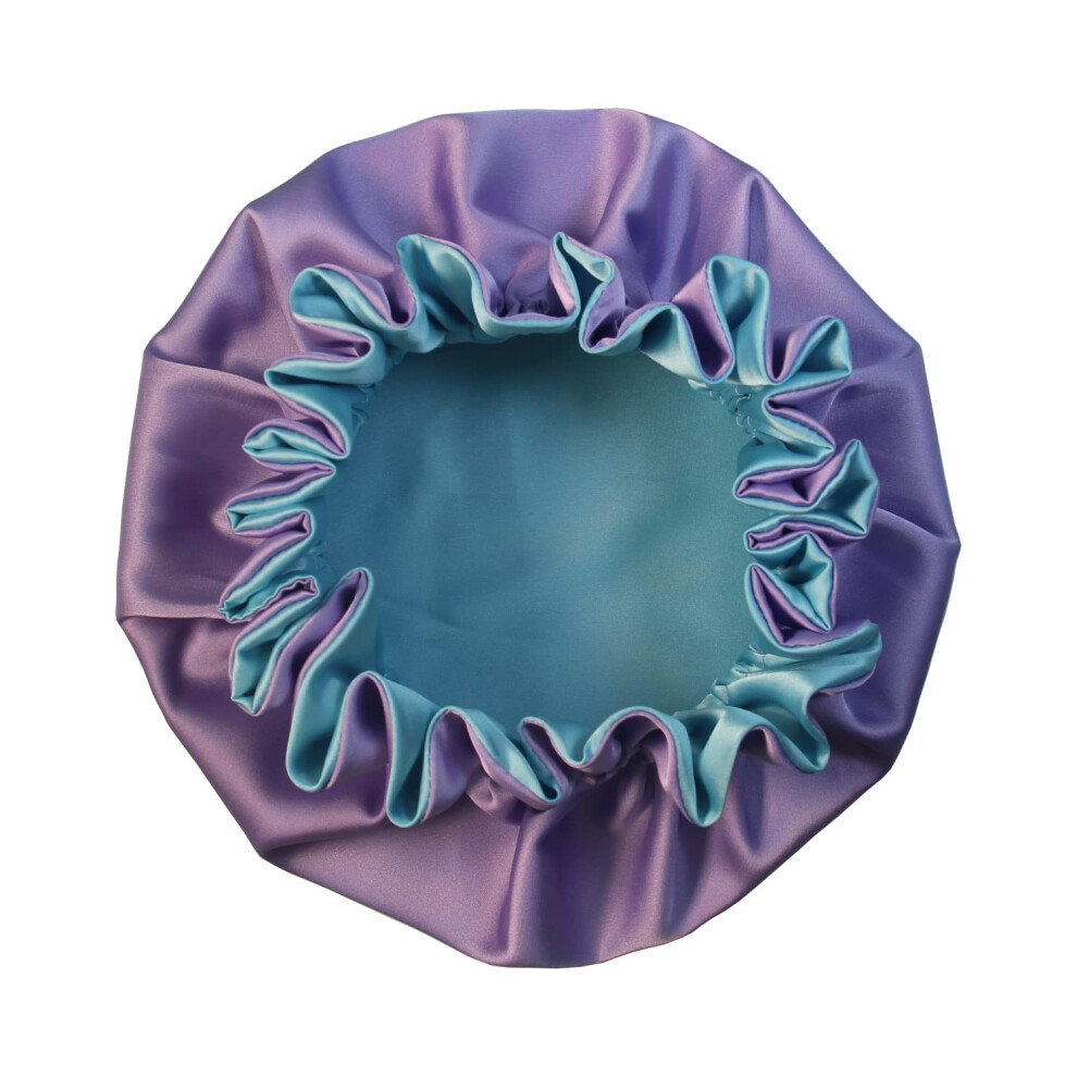 Akiss Reversible Satin Silk Sleep Hair Bonnet For Little Toddler Kids Girl Boy (Arctic/, 1~3Y) Lavender Beso